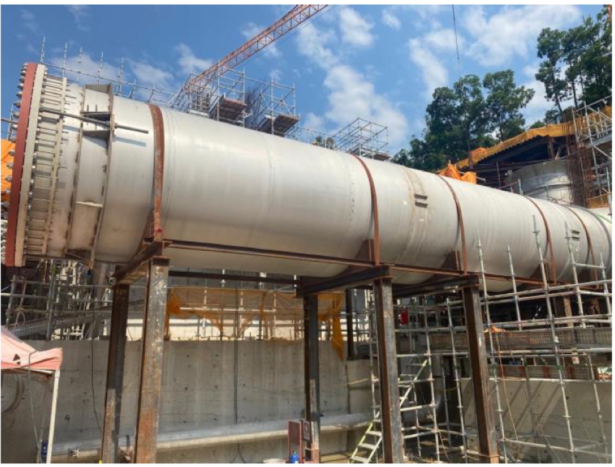 Large-diameter pipeline at Sha Tin Water Treatment Works